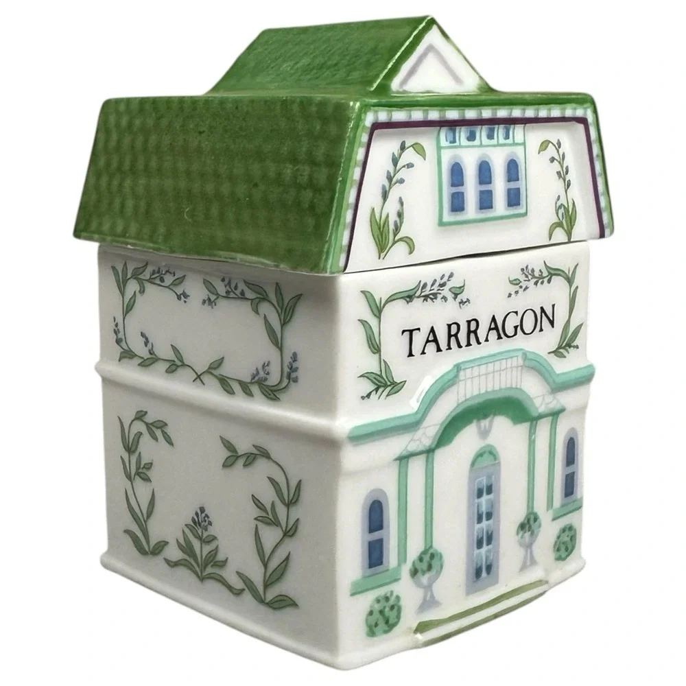 Vintage Lenox Spice Village Tarragon House Spice Jar 1989 Porcelain Replacement